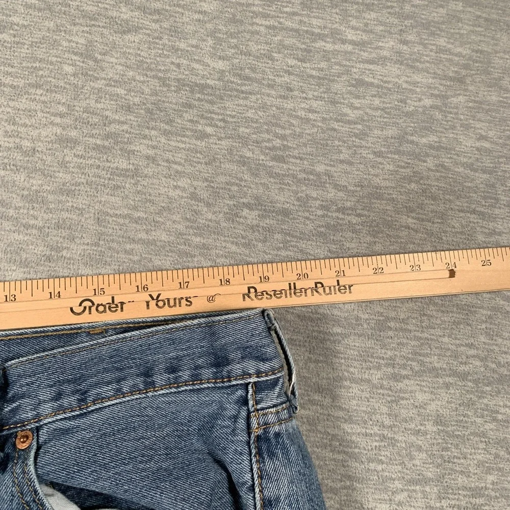 Levis 501‎ Jeans Mens 34x34 Blue Denim Straight Leg Button Fly Original Fit